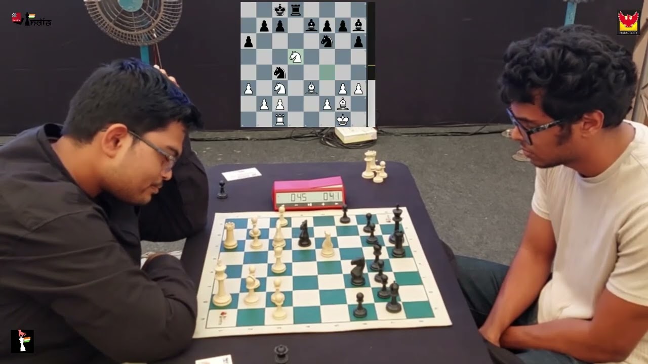 IM Dixit Nikhil vs Chandar Raju 4th Anniversary Phoenix ChessBase India FideBlitz Tournament