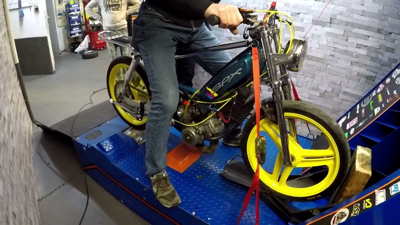 Passage au banc Peugeot 103 SPX Hybride 70 Malossi MHR mbk nitro
