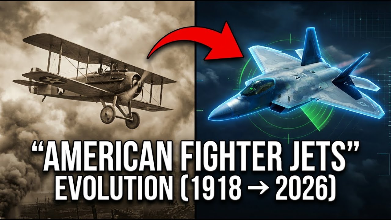 Evolution of American Fighter Jets | From WW1 Biplanes to F-22 & F-35