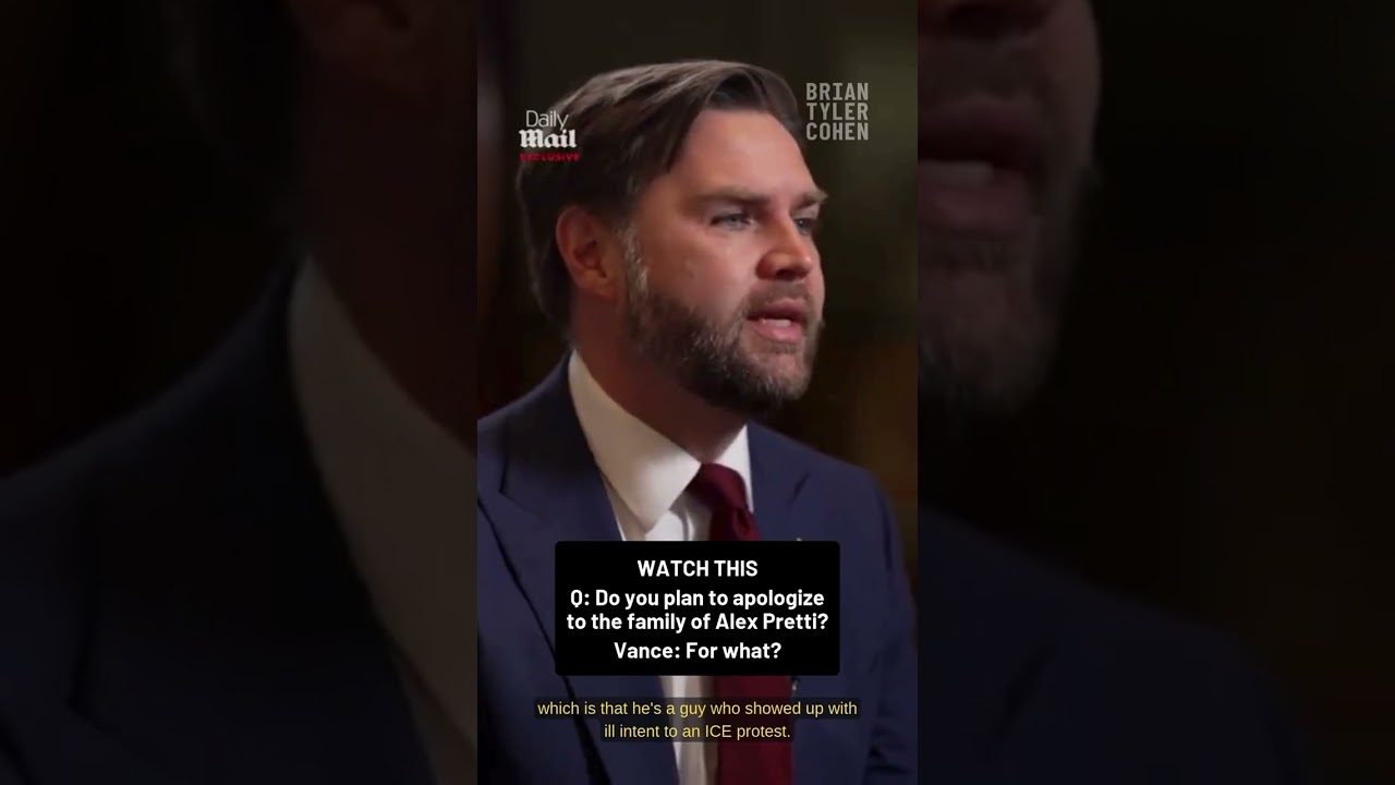 Q: Do you plan to apologize to the family of Alex Pretti? Vance: For what?