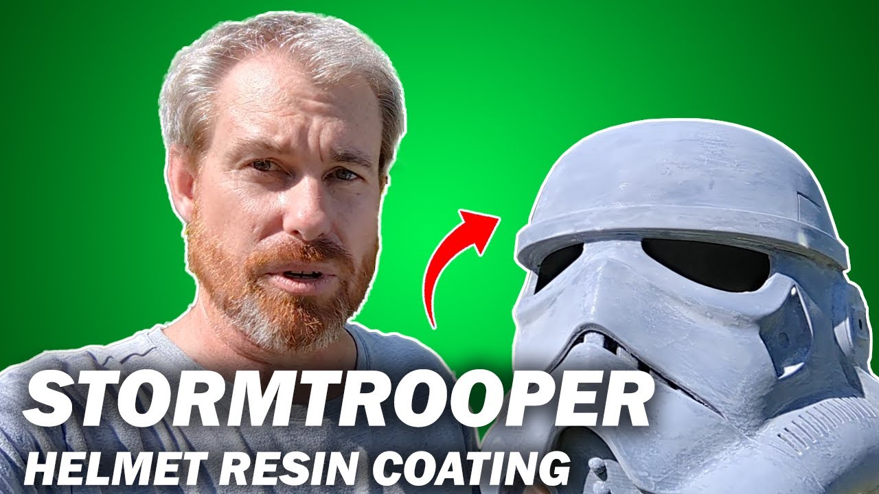 3D Printed Stormtrooper Helmet Resin Coating