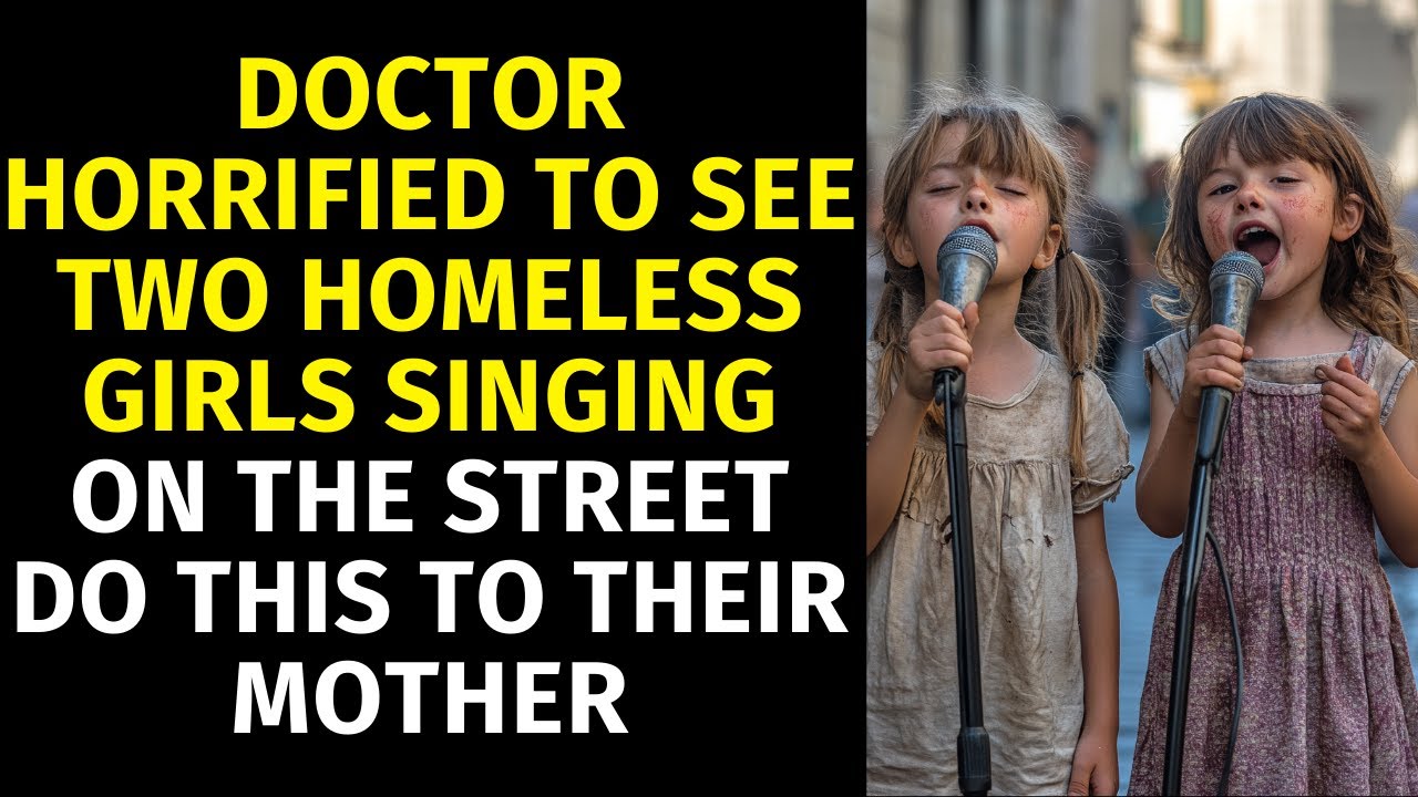 Doctor horrified to see two homeless girls singing on the street do this to their mother