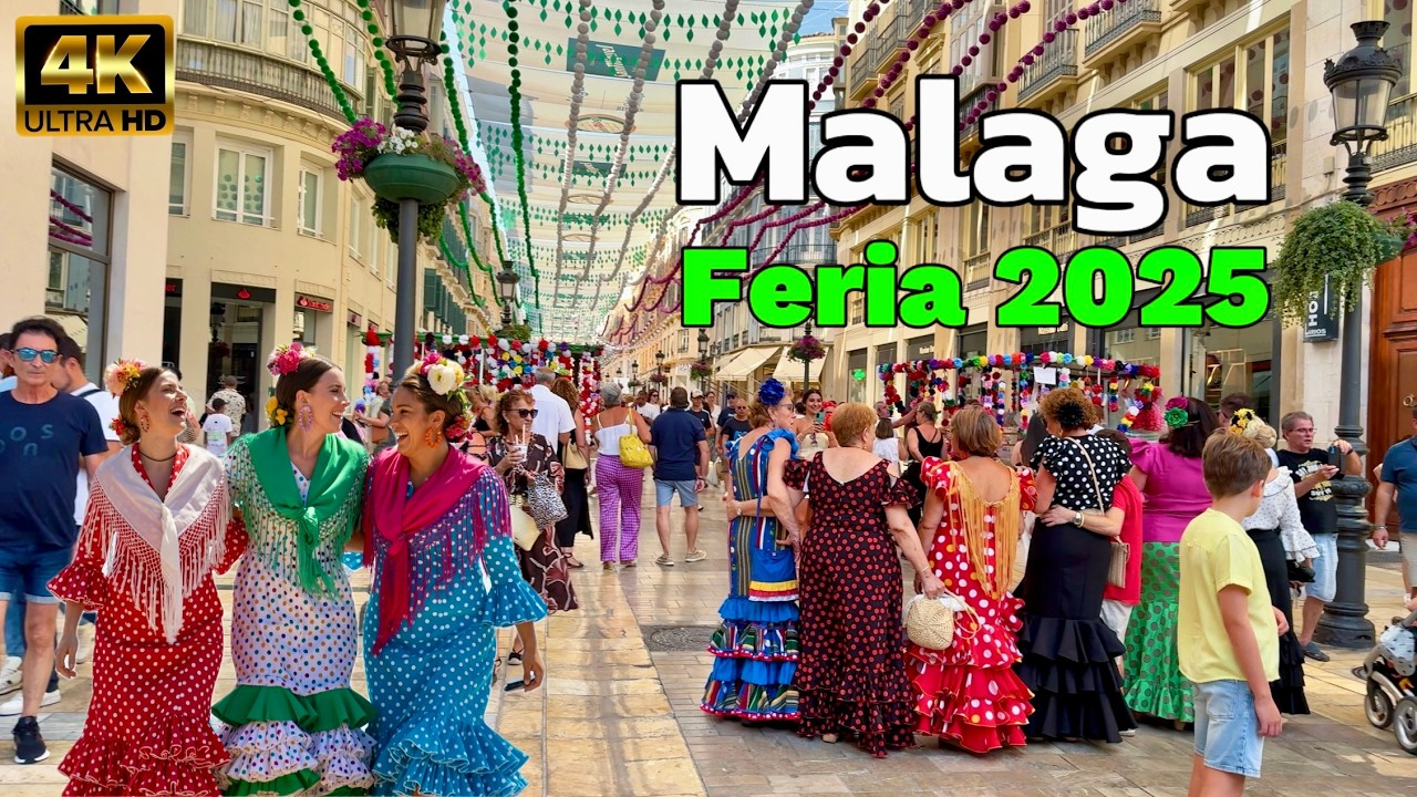 Feria de Málaga 2025 | Malaga Fair Spain [4K], Music, Dance & Andalusian Traditions