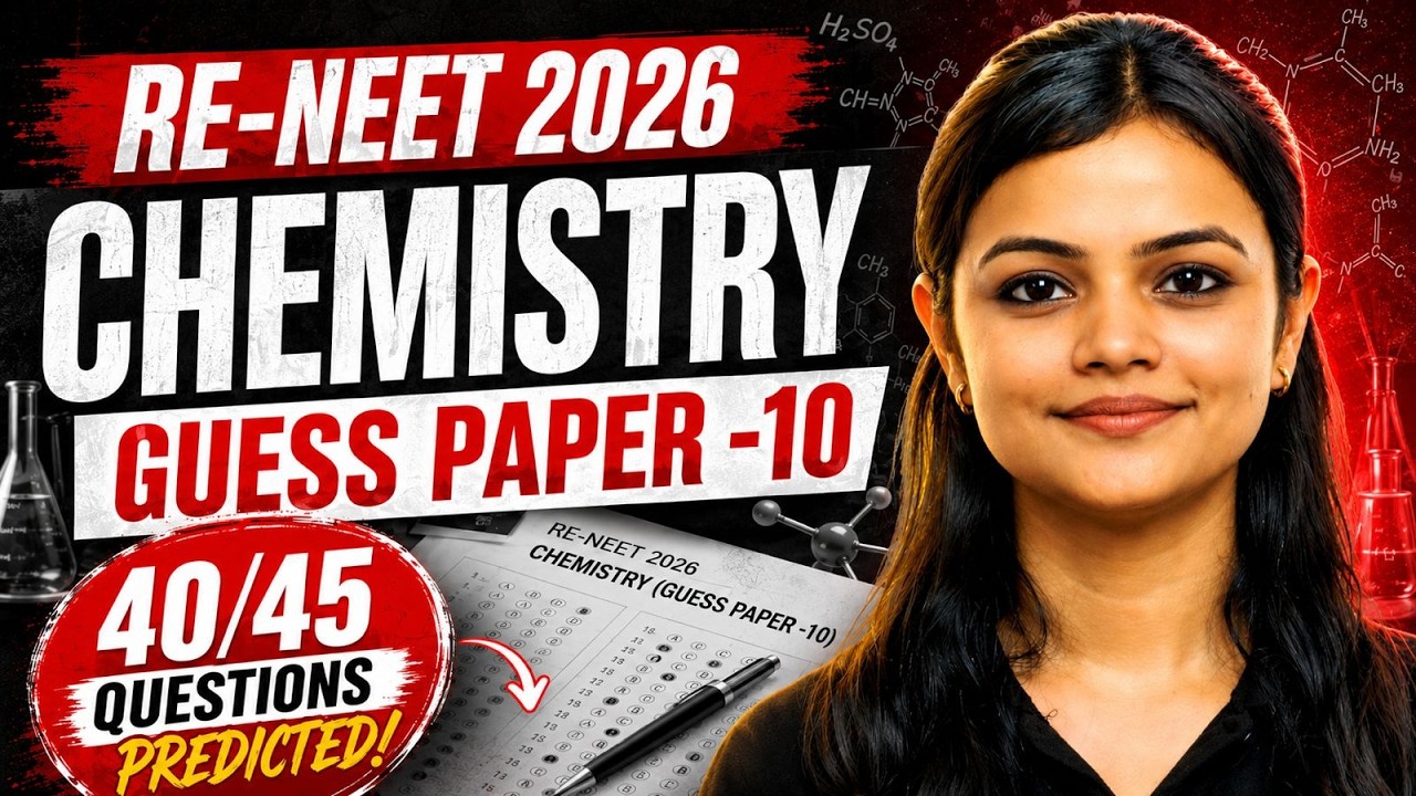 Chemistry Guess Paper- 10 |RE-NEET 2026 | NEET Chemistry #reneet2026 #neetchemistry #neetpreparation