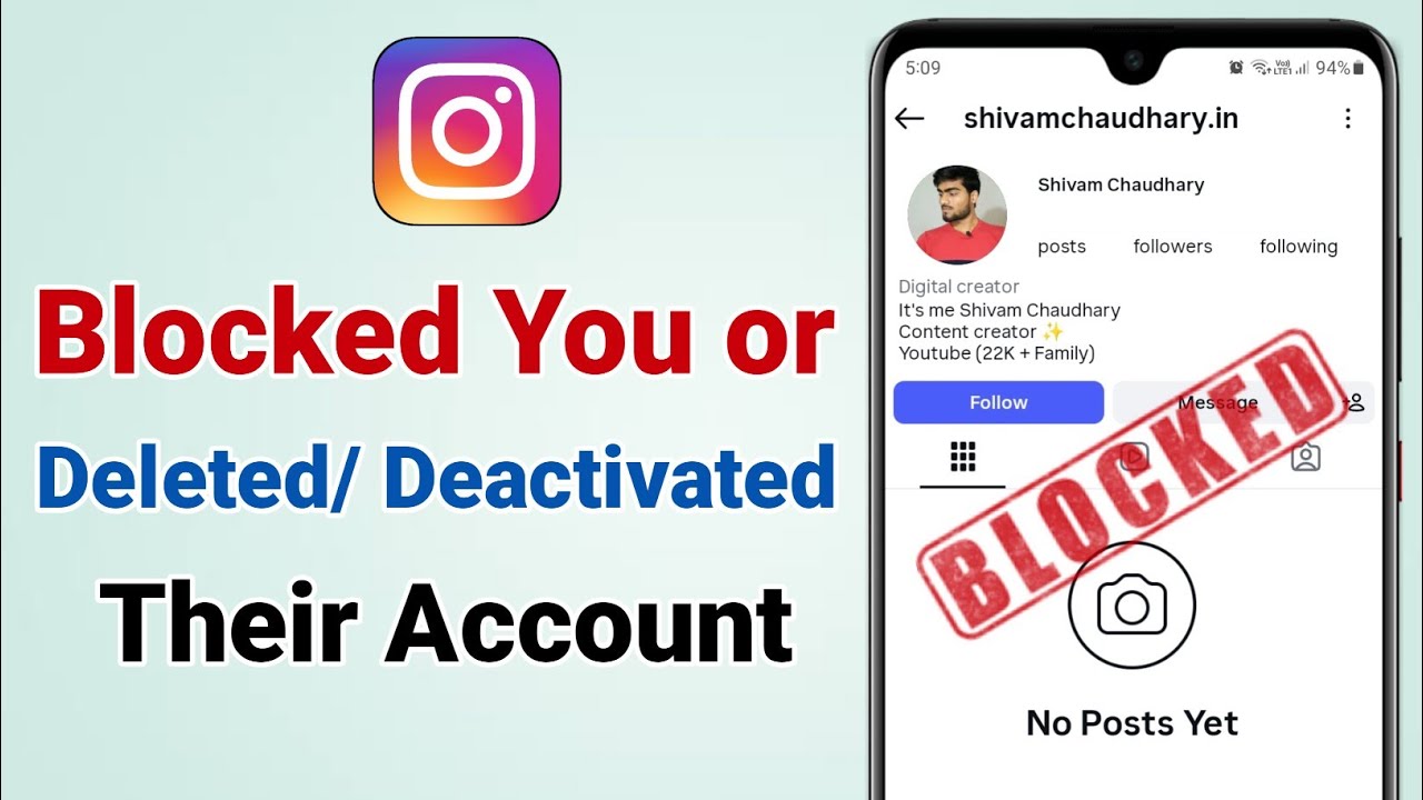 How to know someone blocked you or deleted/deactivated their account instagram 2026