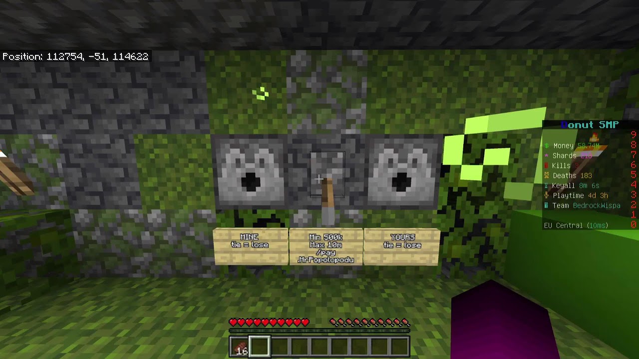 Donut SMP Gambling Min 500k - Max 10m