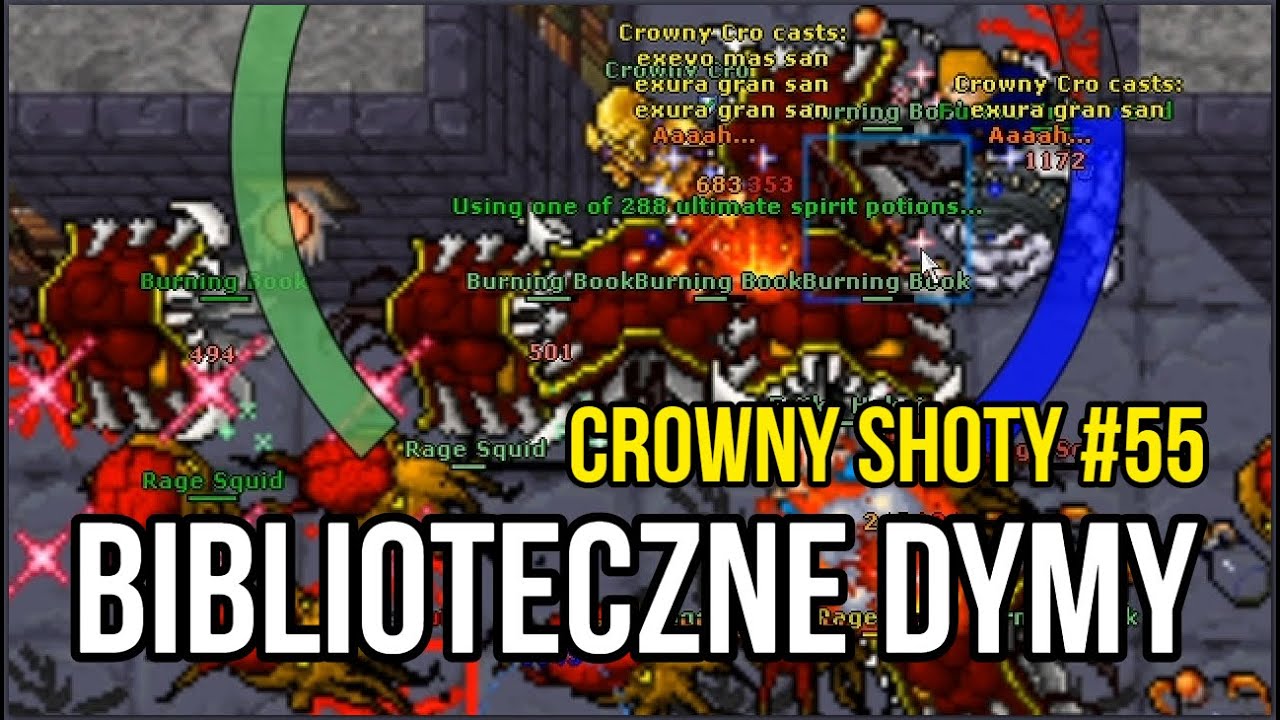 #55 Dymy na Bibliotece | Crowny Shoty | Tibia Damora