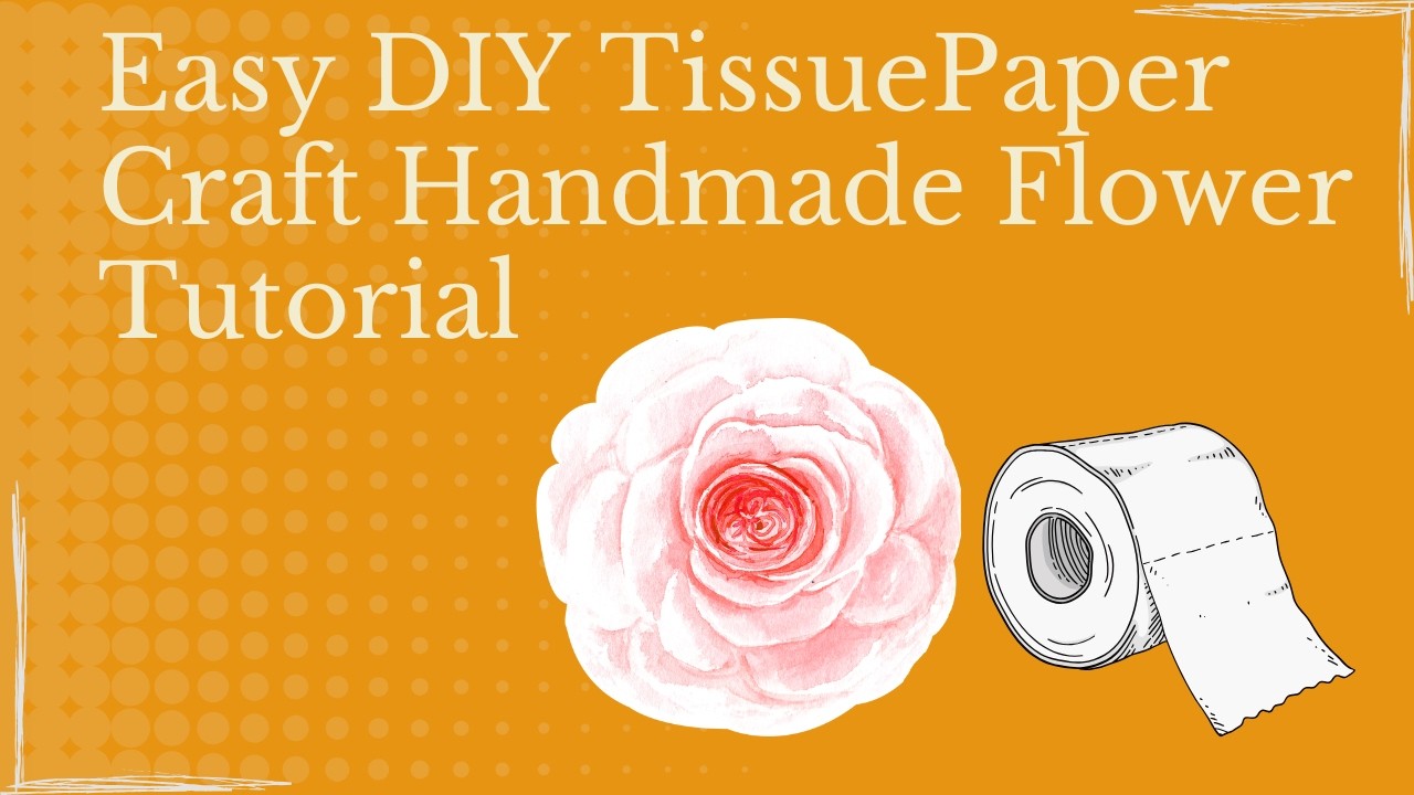 How to Make a Tissue  Paper Rose Flower |  Easy Tissue DIY Paper Craft   Handmade Flower Tutorial
