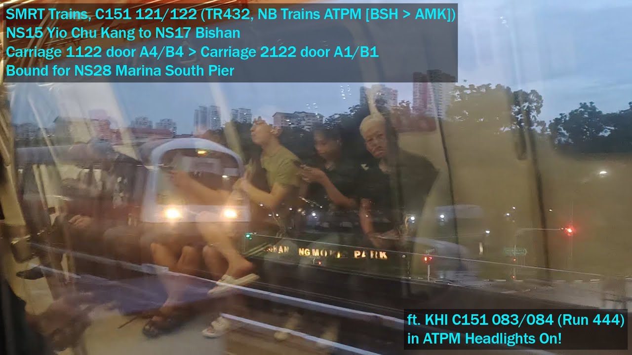 [NB Trains ATPM (BSH → AMK)] SMRT Trains - Joyride on KHI C151 121/122 from NS15 YCK → NS17 BSH
