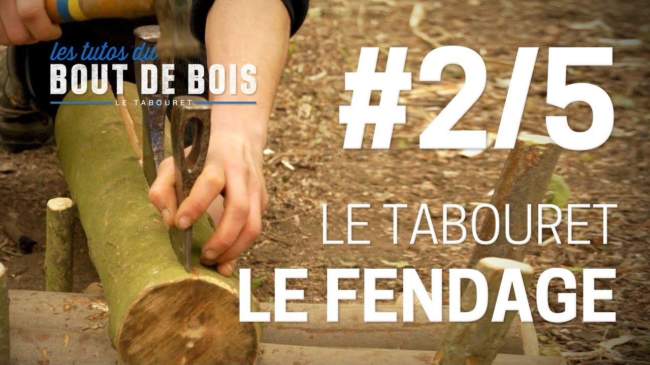 Les tutos du Bout de bois - Le tabouret #2/5 - Le fendage de l'assise