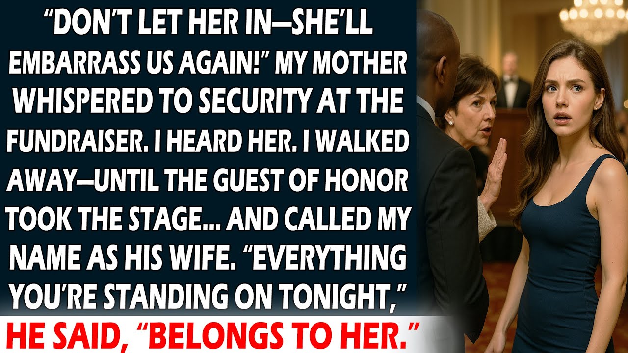 My Family Didn't Let me in at the Fundraiser, But When the Guest of Honor Took the Stage, They...