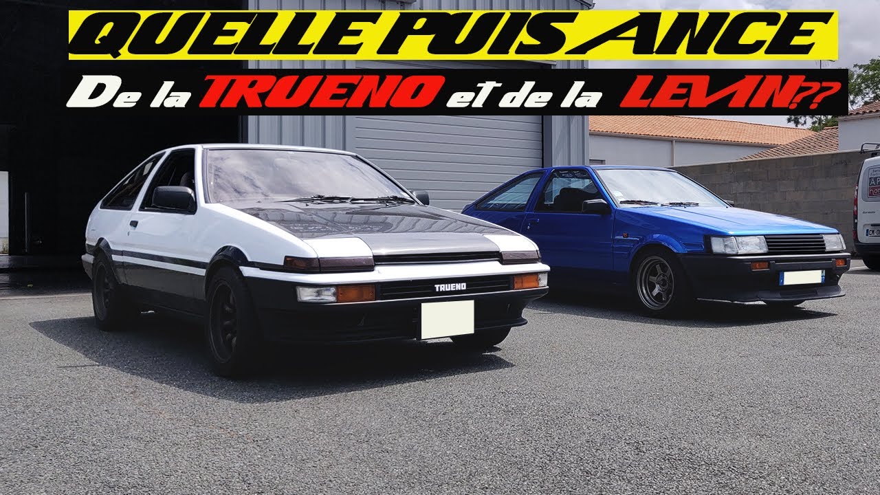 PASSAGE AU BANC DE L' AE86 TRUENO ET DE MA AE86 LEVIN? COMBIEN DE CV??