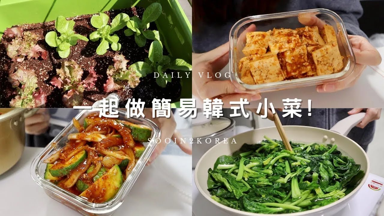 必試! 在韓國很常吃的3款韓式小菜～5分鐘內就能完成! 超簡易入門級快速韓式小菜食譜! 港妻做韓國料理👩🏻‍🍳｜韓國生活vlog🇰🇷