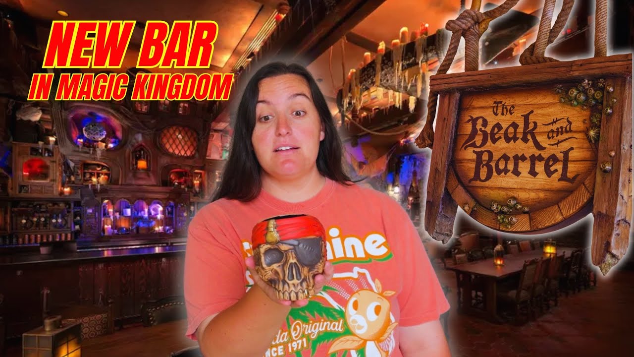 Disney World’s NEW Beak & Barrel Bar in Magic Kingdom | Ordering the Entire Menu & First Look!