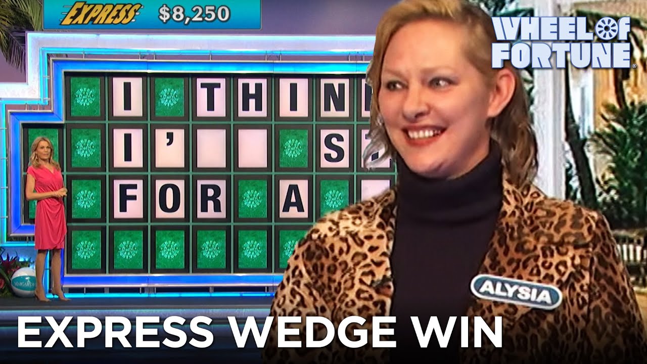 Alysia Lands on the Express Wedge Early | Wheel of Fortune