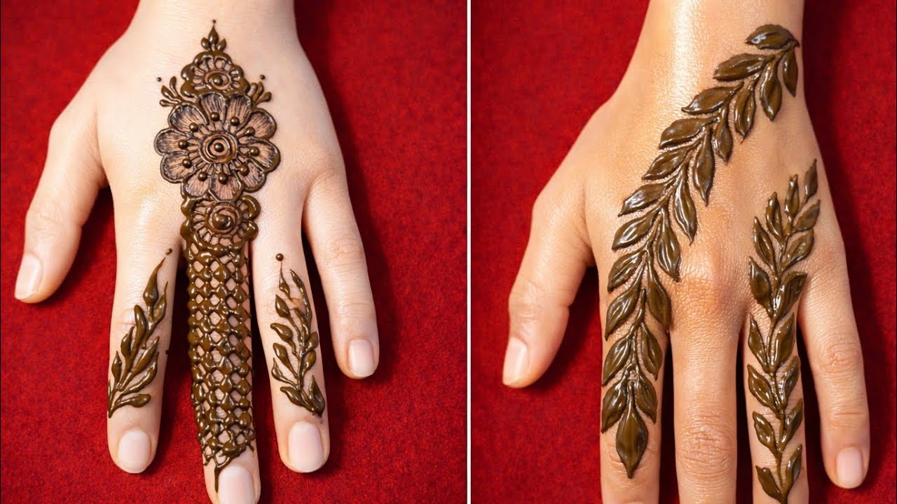 Mehndi ki design | back hand easy mehndi ki design | henna mehndi ki design #simple mehndi ki design