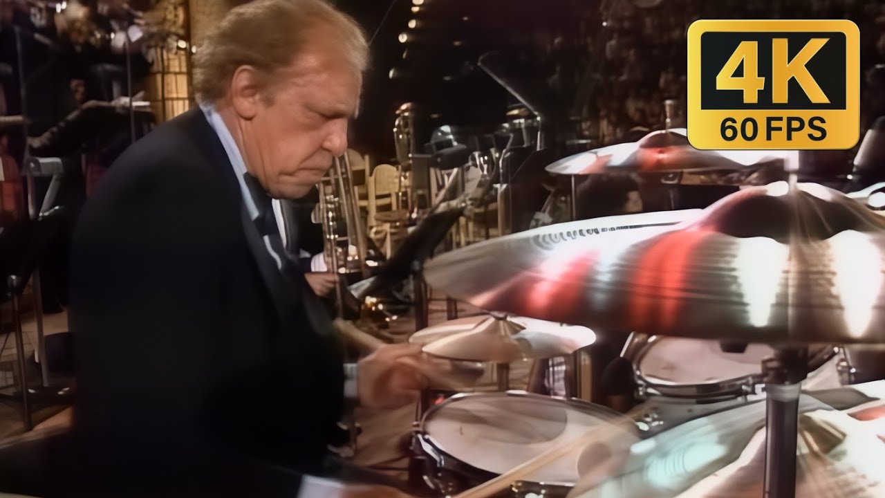 Buddy Rich live @ Concert For The Americas (1982), Drum Solo, 4K AI Enhanced