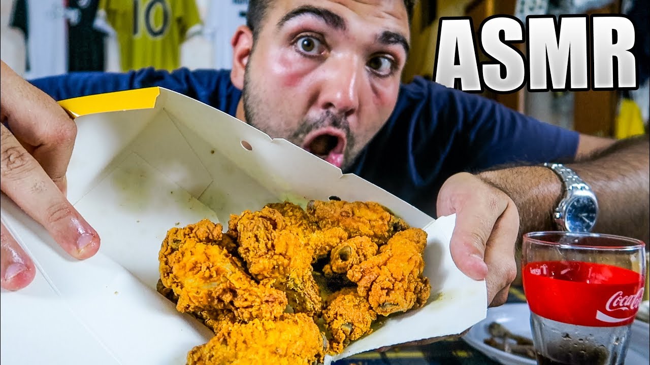 🍗😋 ASMR ALETTE DI POLLO! 🎧🍗
