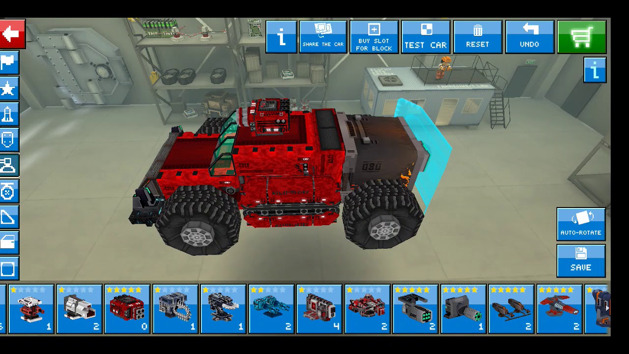 Blocky cars online: build super car