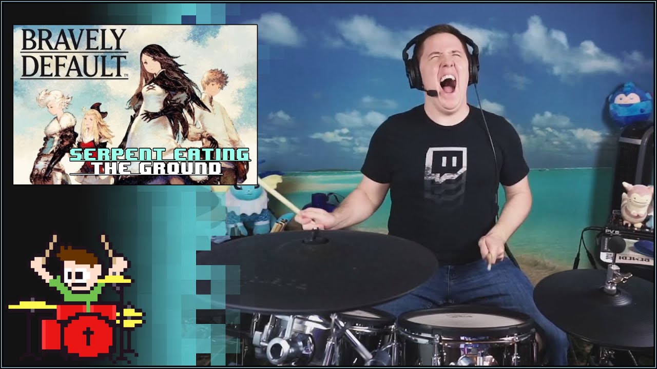 Bravely Default - Serpent Eating The Ground On Drums!