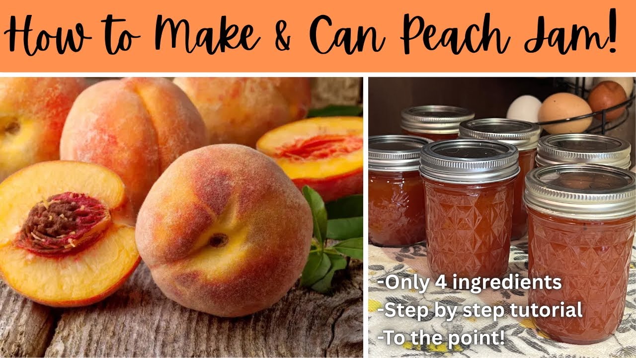 PEACH JAM: How to make & can peach jam from scratch | Easy step by step tutorial