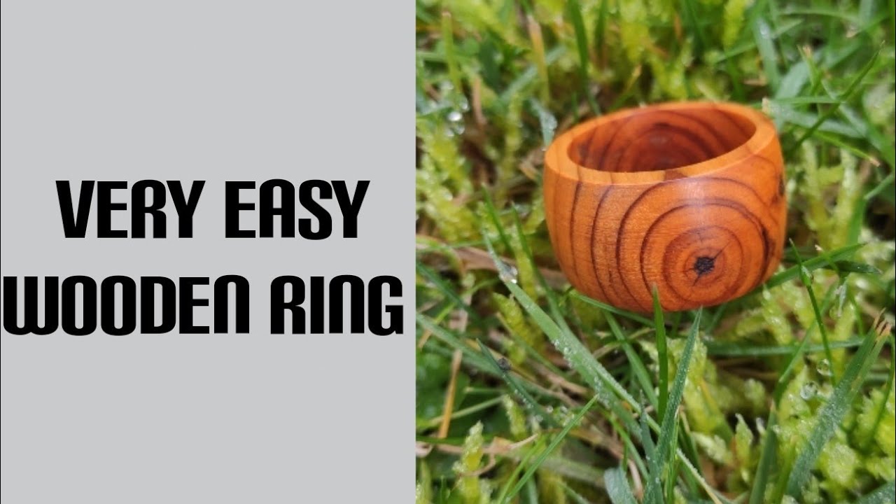 Making a wooden ring with tools that everyone has 💍