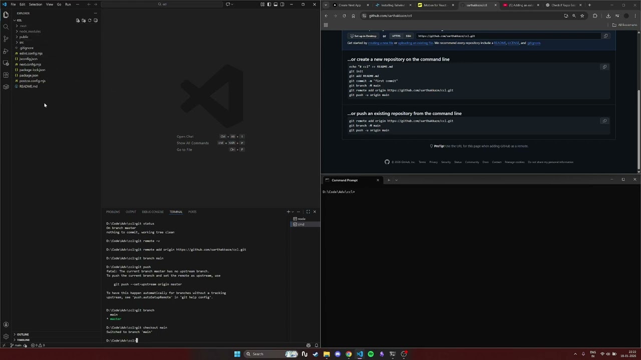 Uploading existing code to new repo
