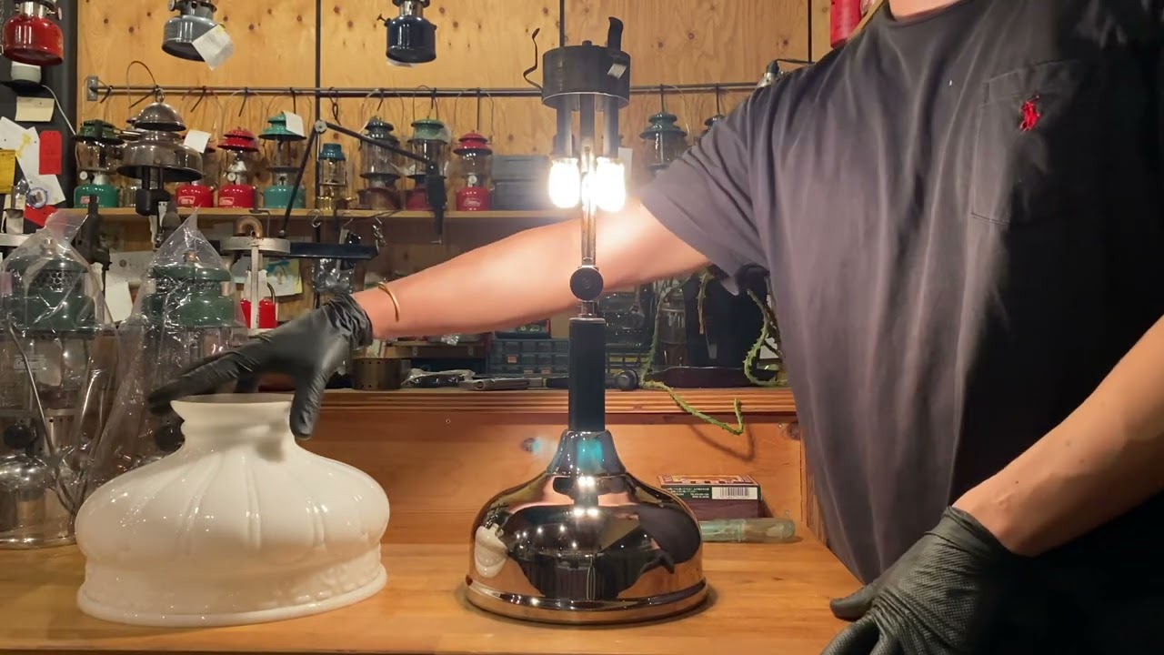 1919〜1925 Coleman US CQ vintage table lamp light 点火動画