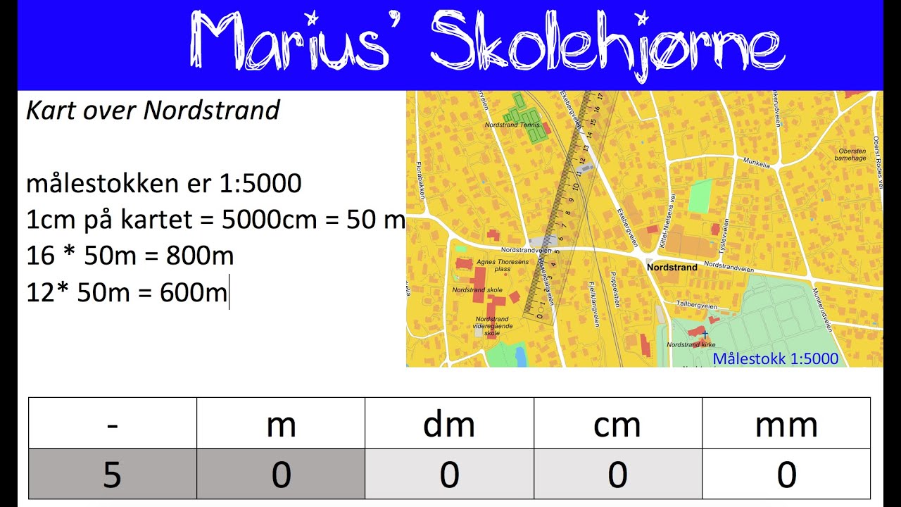Målestokk og kart [Mellomtrinnet]