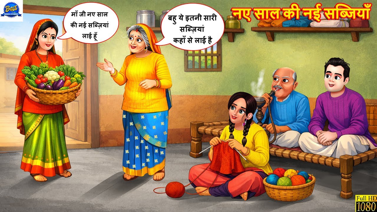 नए साल की नई सब्जियाँ | Hindi Kahani | Moral Stories | Hindi Cartoon | Hindi Story | Kahaniya |Story