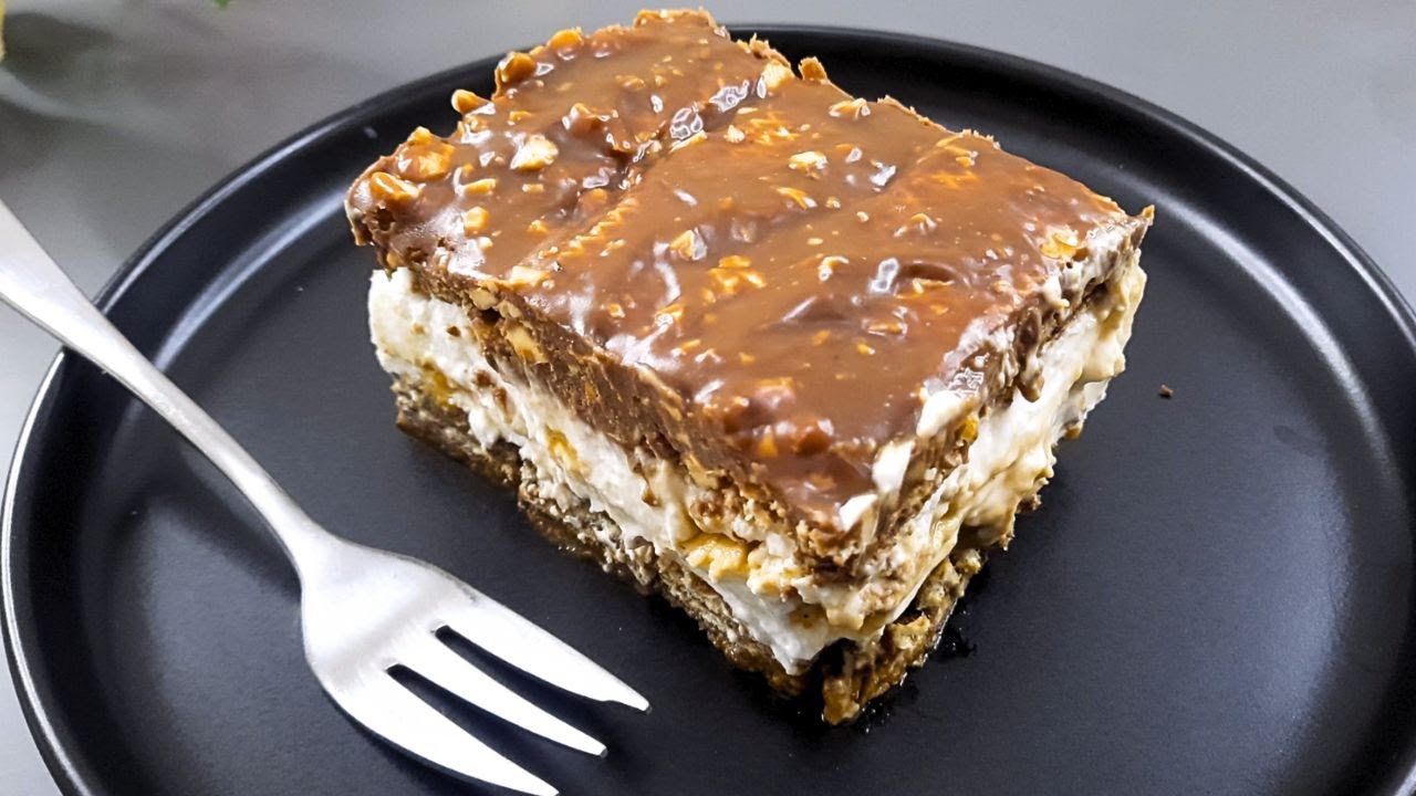Kinder Maxi-Inspired NO SUGAR, NO BAKE Recipe that's So Easy to Make!