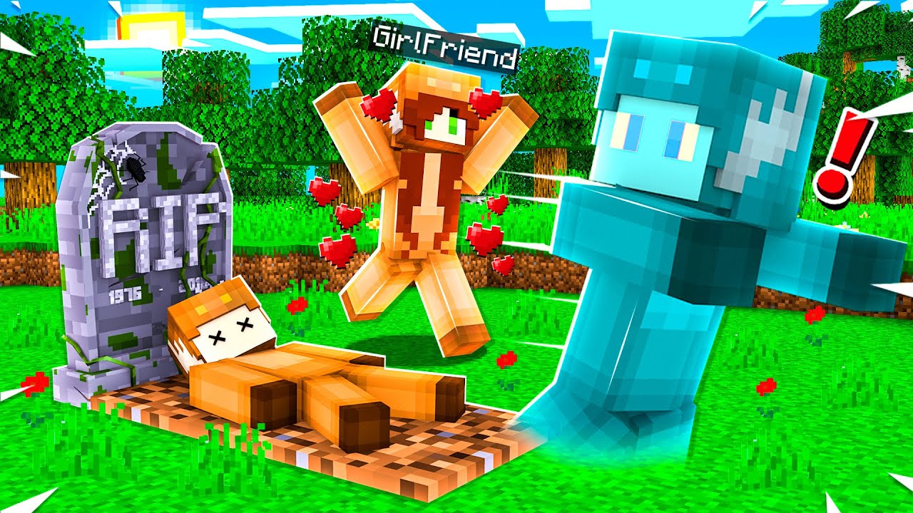 My GIRLFRIEND Fell in LOVE with a GHOST! (Minecraft)