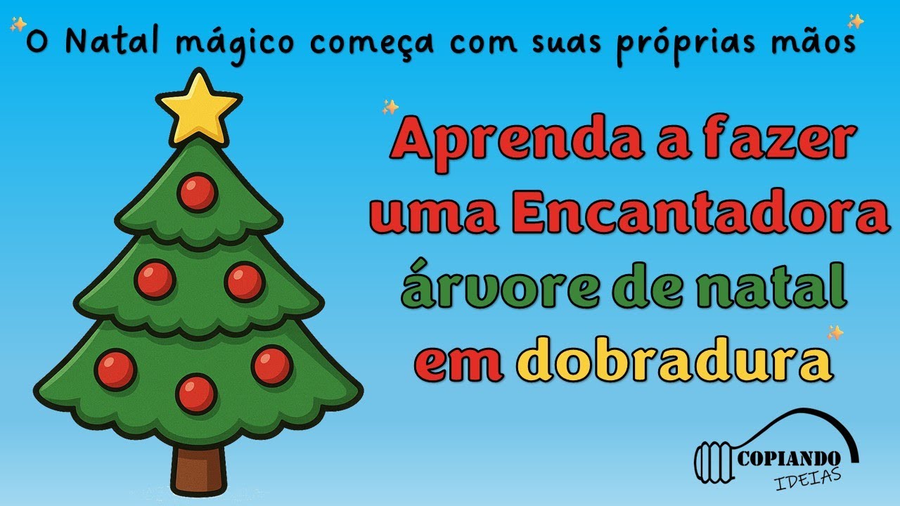 Aprenda a fazer uma ENCANTADORA ÀRVORE DE NATAL em dobradura