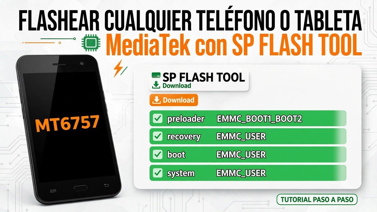 Flashear cualquier teléfono o tableta MediaTek con SP Flash Tool - Guía paso a paso