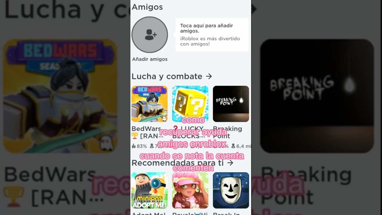 comenten cómo se recupera todos los amigos en roblox cuando se borra la cuenta 🥺🥺😭😭