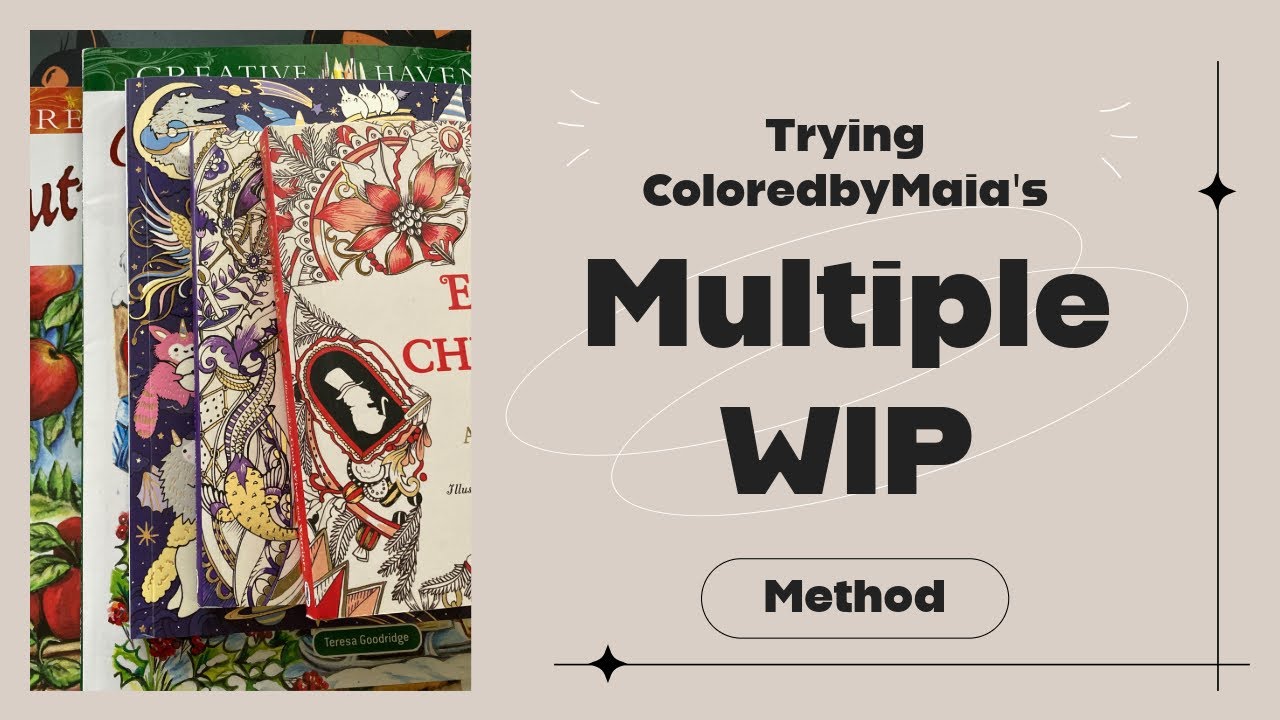 Изучаем метод раскрашивания нескольких незавершенных проектов от Coloredbymaia!