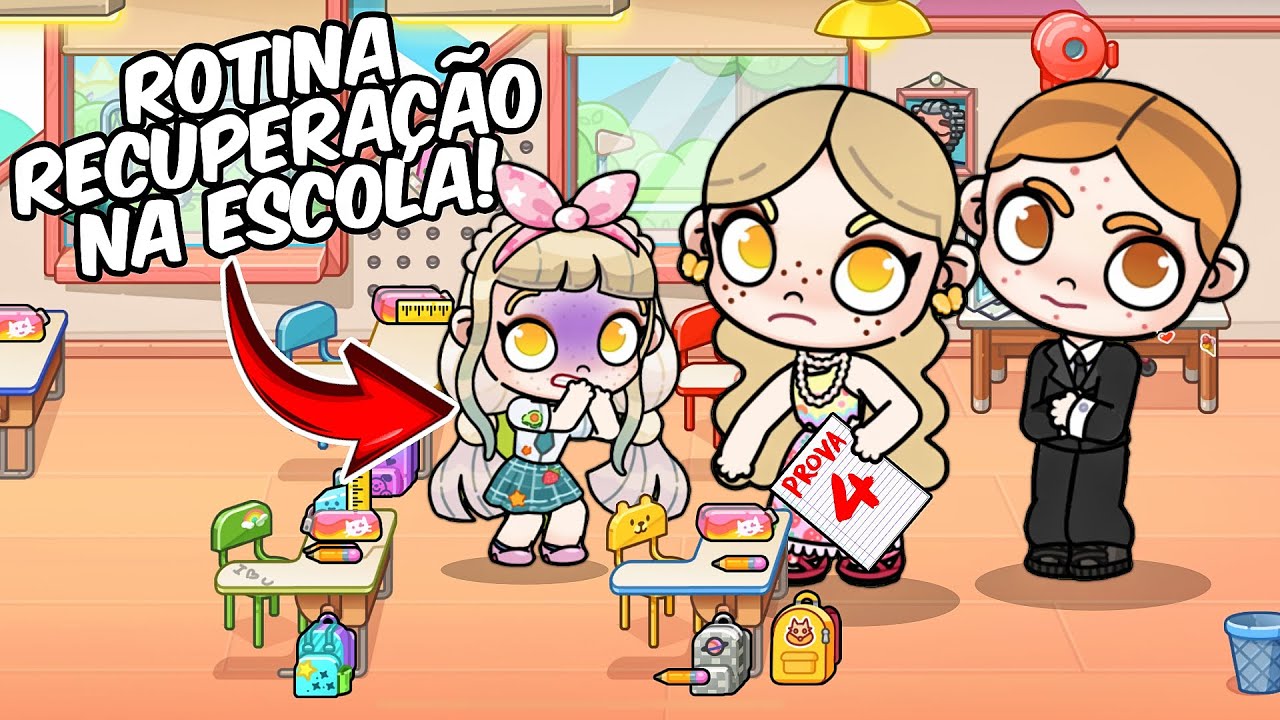 ROTINA AYLA FICOU DE RECUPERAÇÃO NA ESCOLA | HISTORINHA AVATAR WORLD