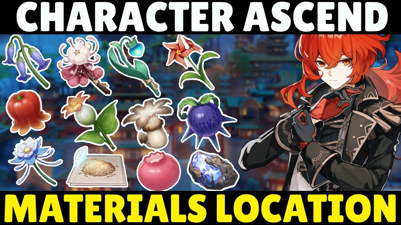 Genshin Impact - All Characters Ascend Material Locations Farming Route | Local Specialty Materials