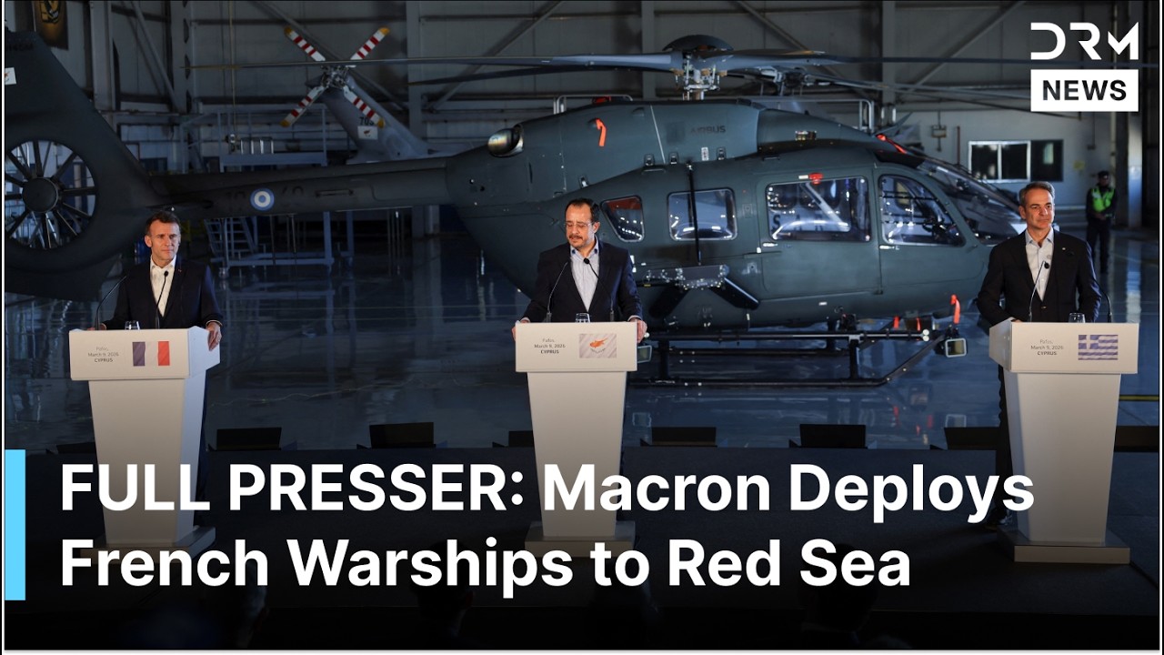 FULL PRESSER: Macron Announces France Will Send Two Warships to Red Sea for EU Naval Mission | AC1G