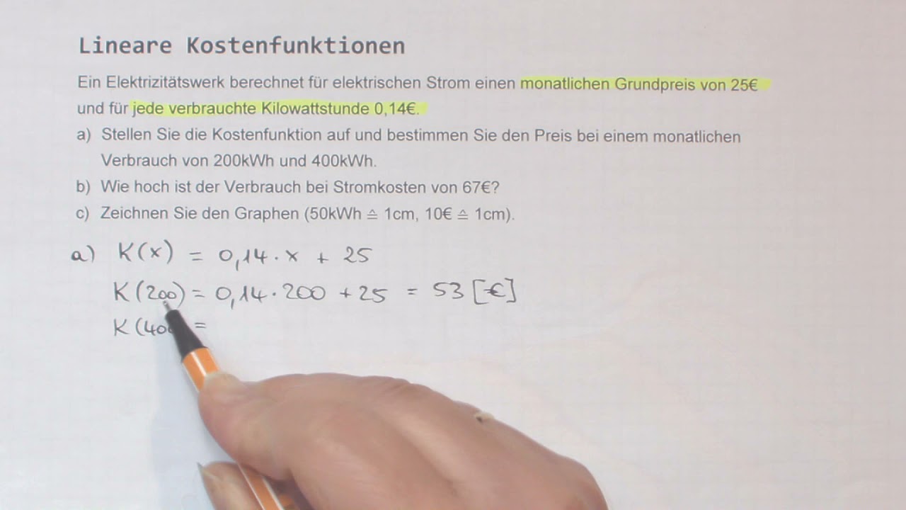 lineare Kostenfunktionen