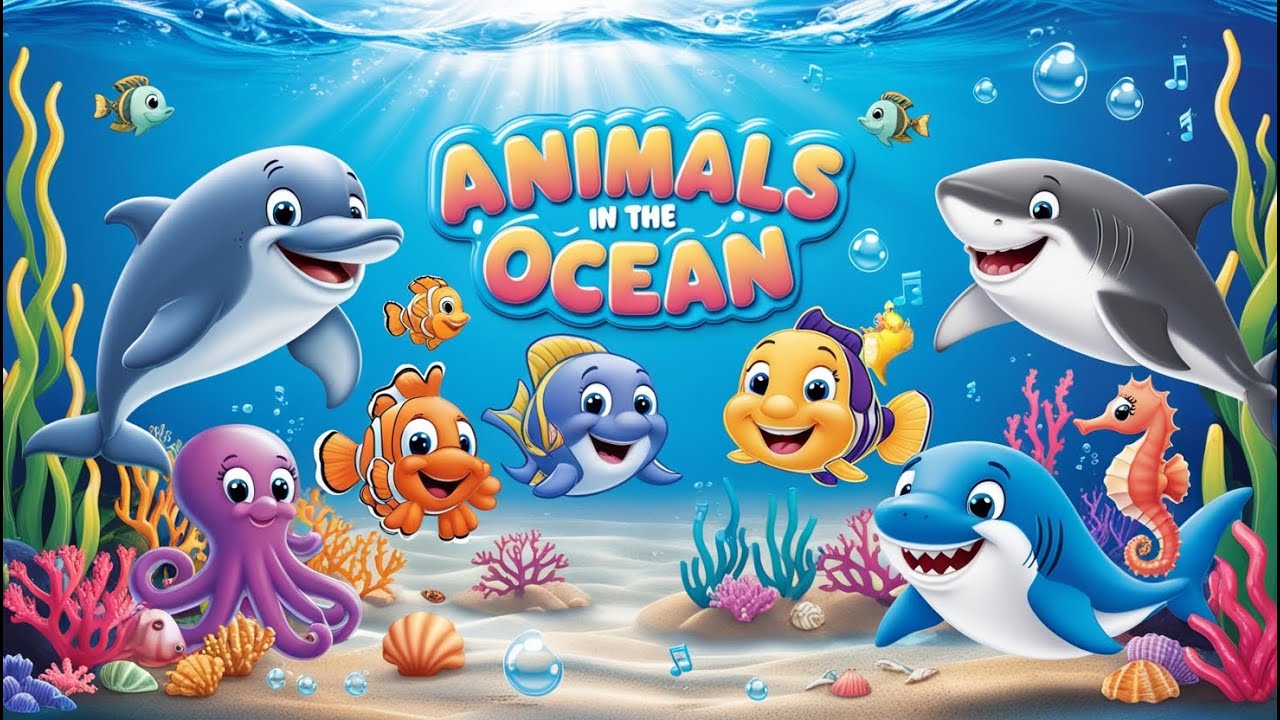 ANIMALS IN THE OCEAN | New Nursery Rhymes | English Songs For Kids | N | Little Discoveries