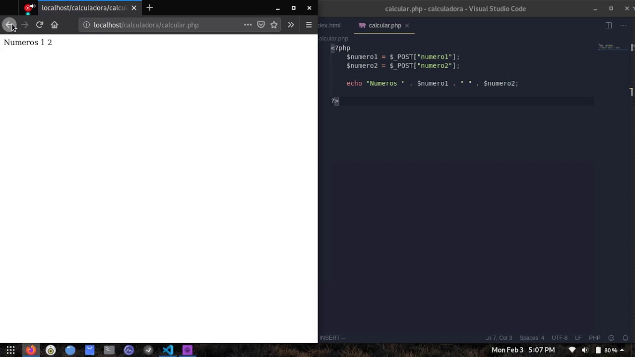 Calculadora con PHP y HTML utilizando Radio Buttons