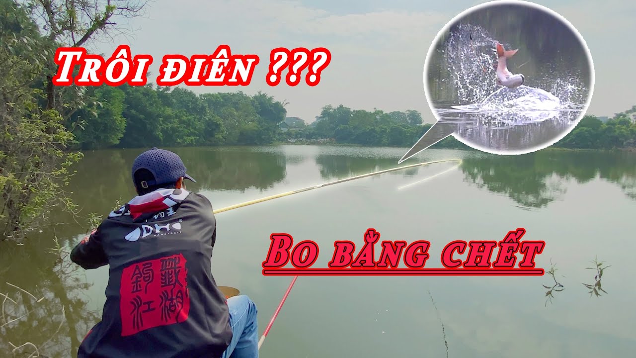55. Test cần tại hồ sâu 6m nước va ngay 