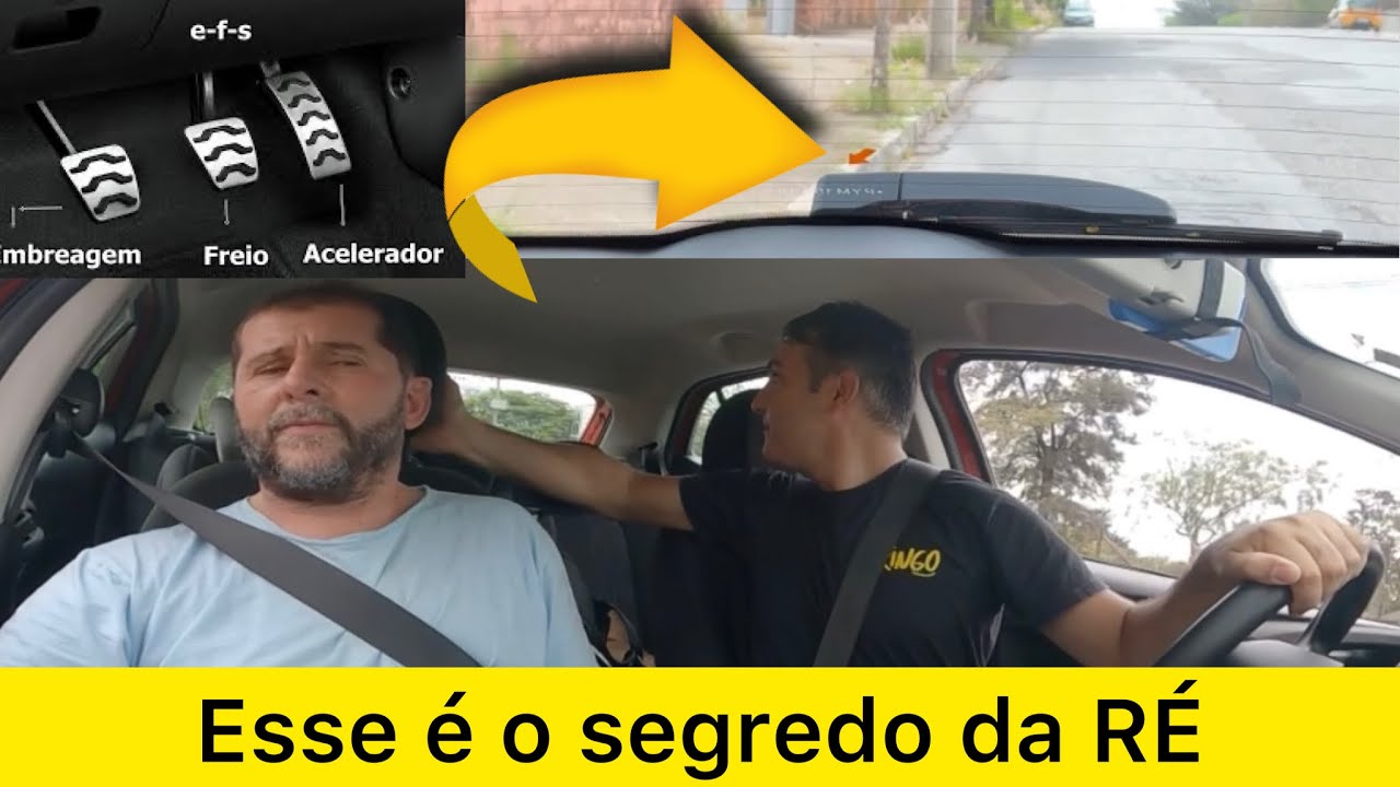 Marcha ré alinhada no exame do detran