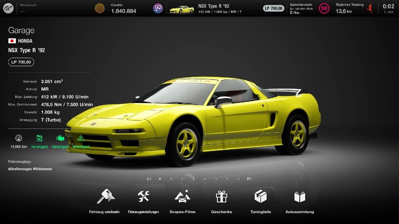 GT7 (1.15) LP700 SETUP LEMANS - HONDA NSX TYPE R '92