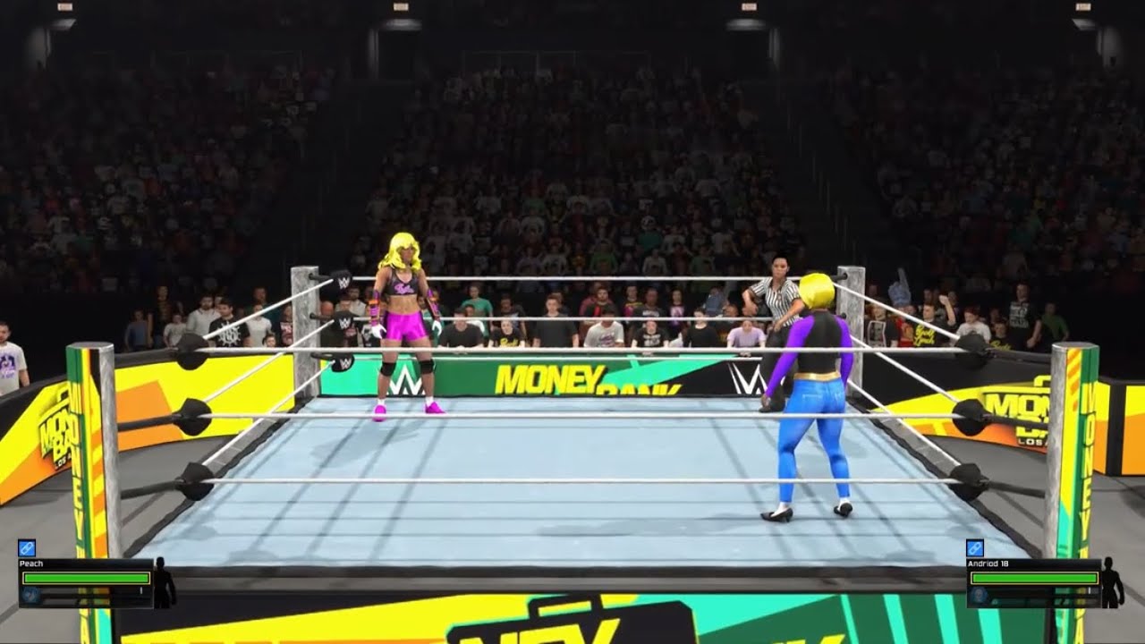 WWE 2K26 Peach vs Andriod 18 3 stage of hell