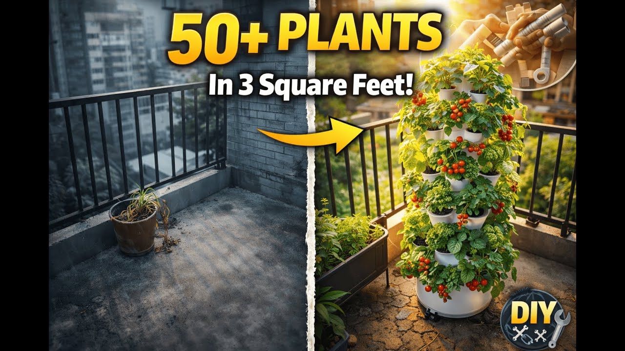 DIY Hydroponic Tower: Grow 50+ Plants in Tiny Urban Spaces