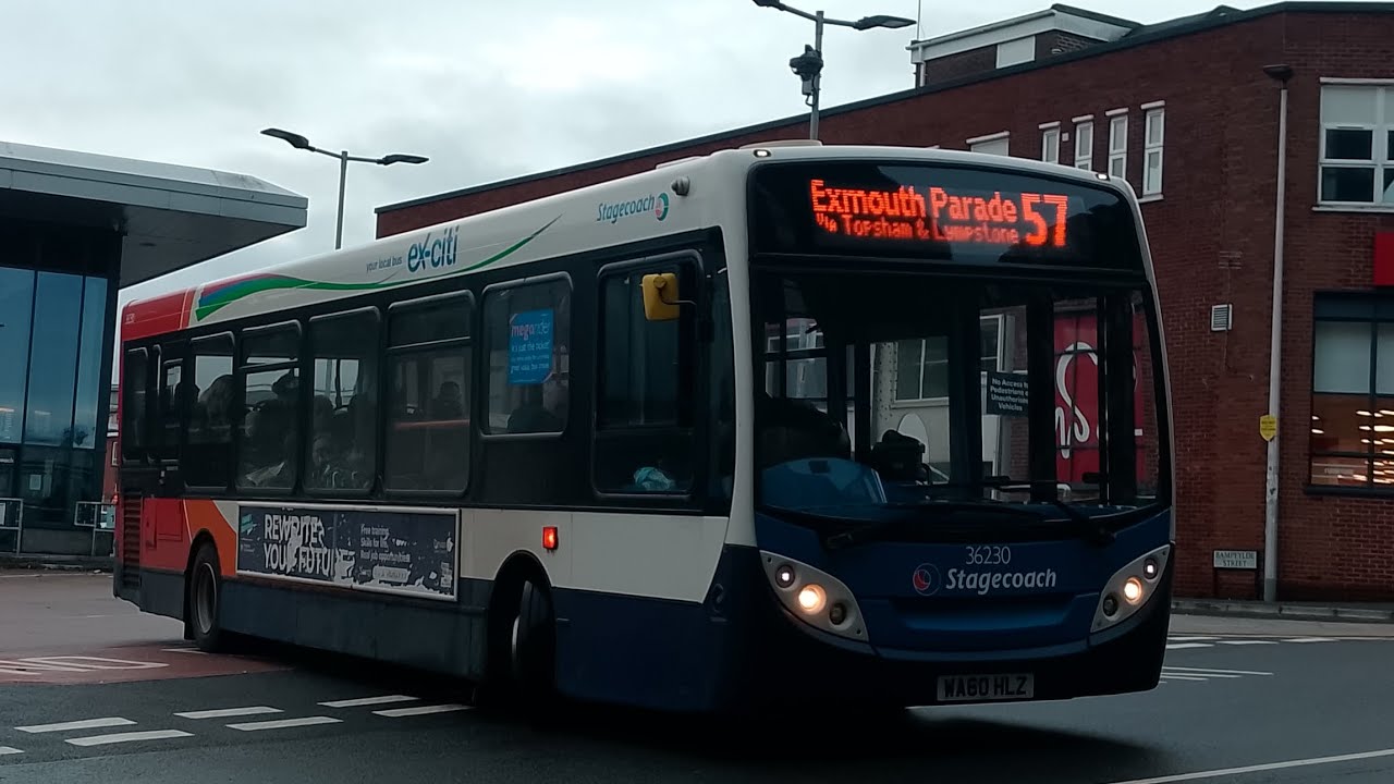 Stagecoach South West 36230, WA60HLZ, 99, to Brixington Shops.