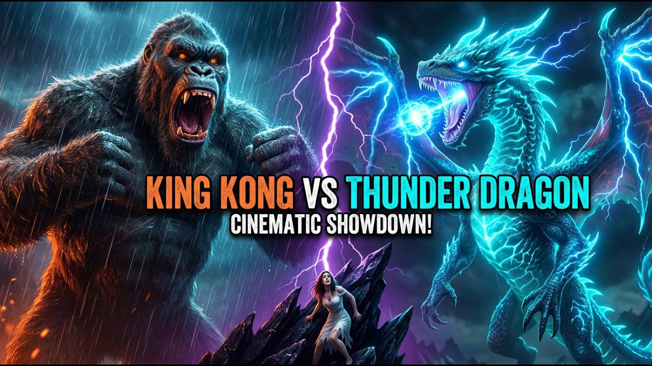 Life 6 Million Years Ago: King Kong Faces the Thunder Dragon in the Primeval Storm.