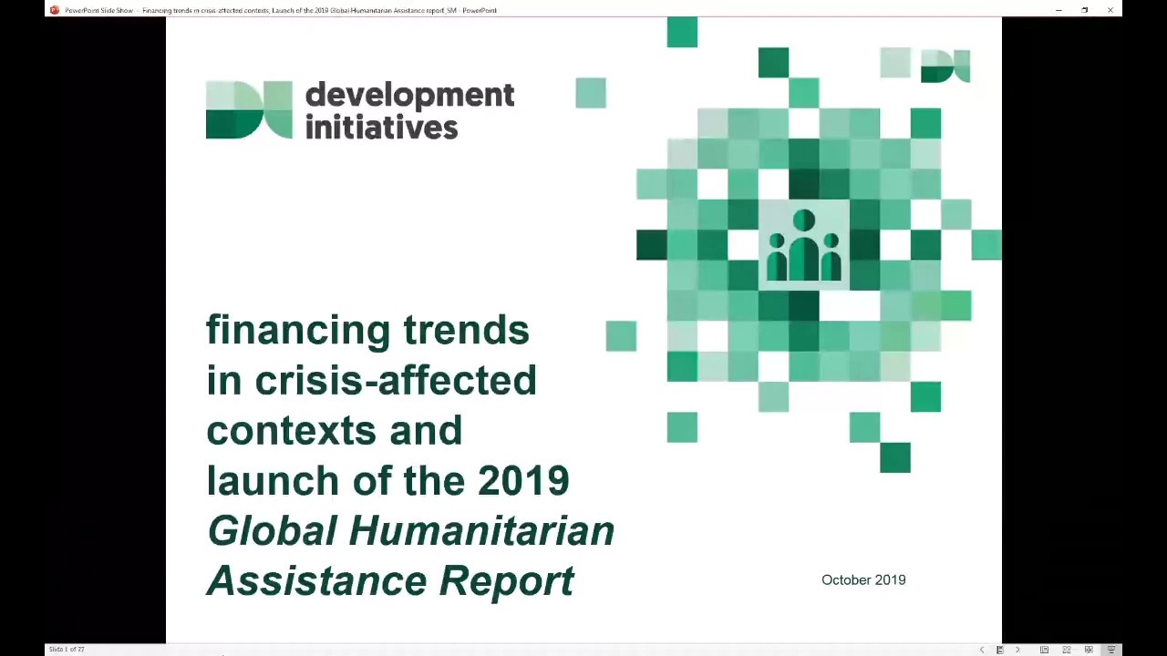 Financing trends in crisis-affected contexts & launch of 2019 Global Humanitarian Assistance Report